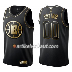 NBA LA Clippers Trikot Nike Schwarz Golden Edition Personalisierung Swingman - Herren